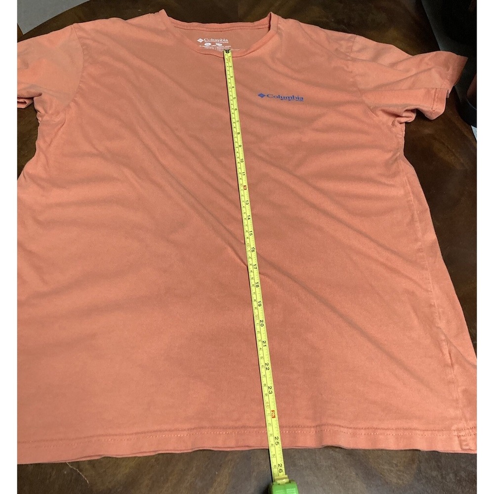 Columbia PFG Short Sleeve Graphic T Shirt Orange Size XL  Preowned Nice - Picture 8 of 11